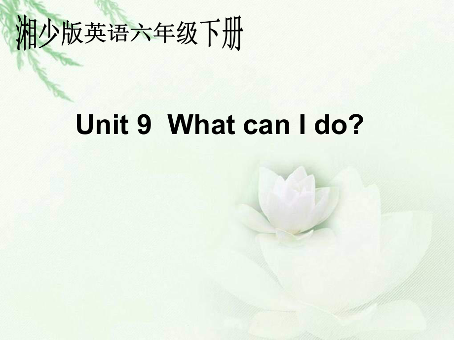 湘少版英語六下Unit9 What can I doPPT課件_第1頁