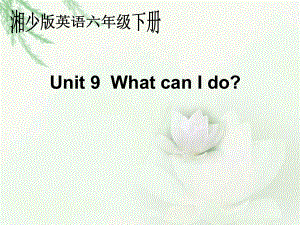 湘少版英語六下Unit9 What can I doPPT課件