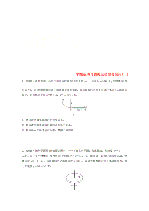 江蘇省高中物理學(xué)業(yè)水平測試復(fù)習(xí) 專題二 平拋運(yùn)動與圓周運(yùn)動綜合應(yīng)用一沖A集訓(xùn)