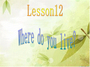 冀教版(一起)四下lesson 12 Where Do You Liveppt課件1