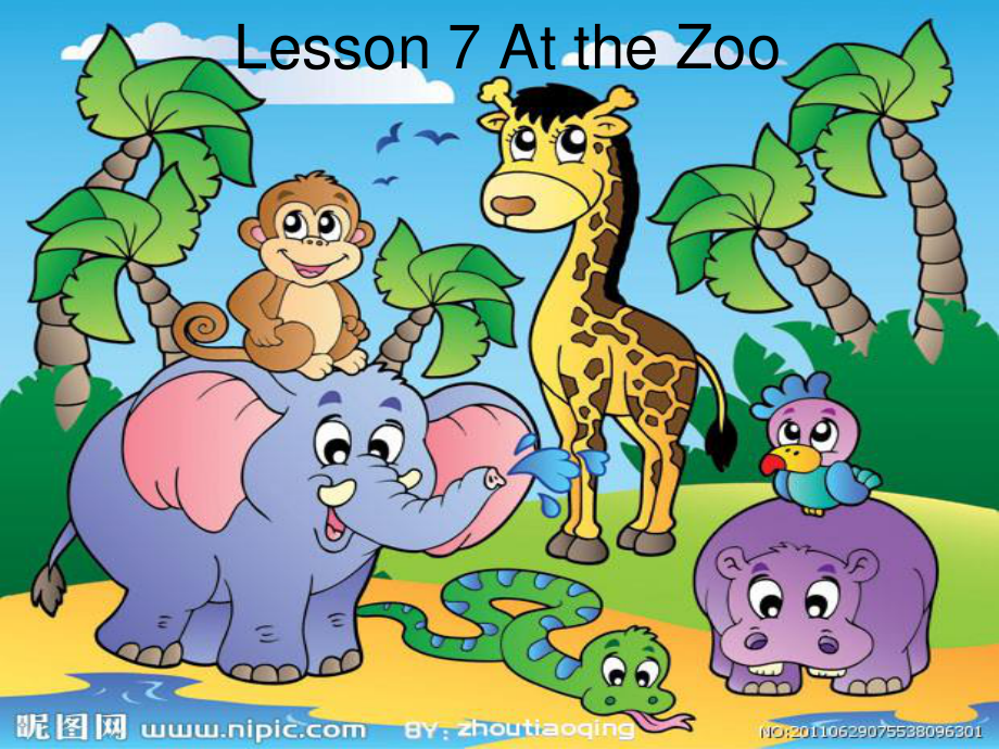 冀教版(三起)三下Lesson 7 At the Zooppt課件_第1頁