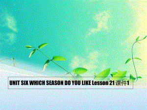 二年級下冊英語課件UNIT SIX WHICH SEASON DO YOU LIKE Lesson 21 北京課改版