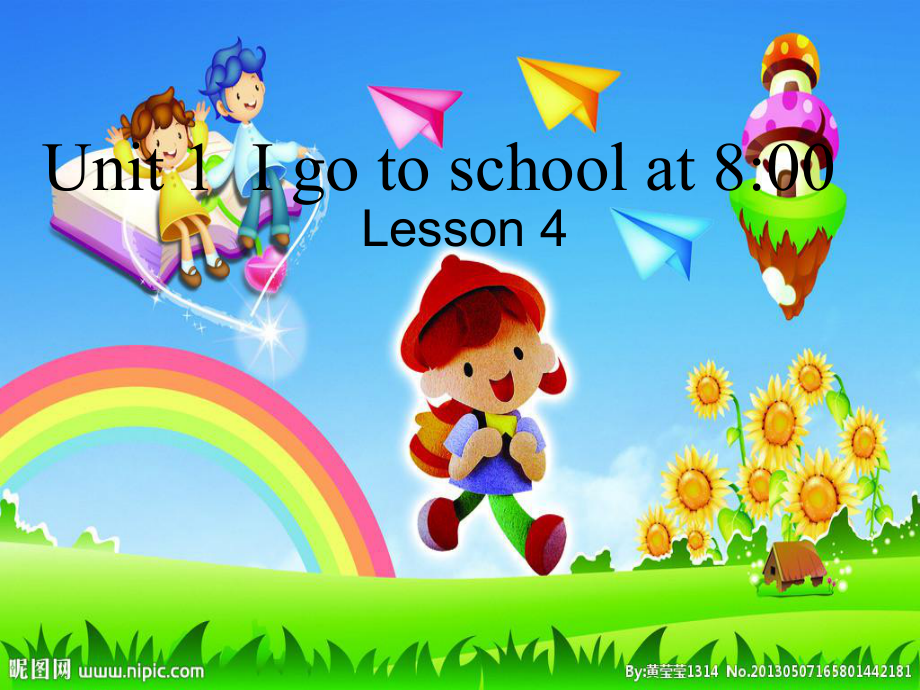 人教精通版英語(yǔ)六上Unit 1I go to school at 8 00Lesson 4ppt課件_第1頁(yè)