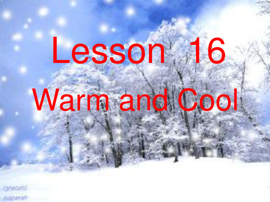 冀教版(三起)三上Lesson 16 Warm and Coolppt課件2_第1頁