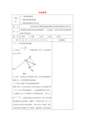 廣東省肇慶市高中物理 第一章 電場 1.3 電場強度教案2 粵教版選修31