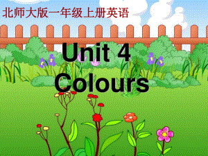 北師大版英語(yǔ)一上Unit4 ColoursPPT課件