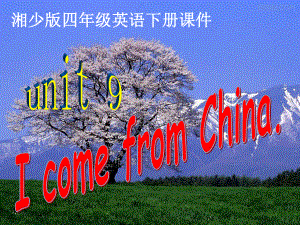 湘少版英語四下Unit9 I come from ChinaPPT課件