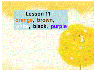 冀教版(三起)三上Lesson 11 Orange,Brown,White,Blackppt課件