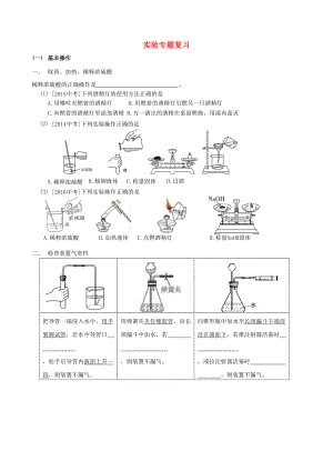 中考化學(xué)專(zhuān)題復(fù)習(xí) 實(shí)驗(yàn)題無(wú)答案