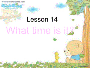 冀教版(三起)四下Lesson 14 What Time Is Itppt課件1