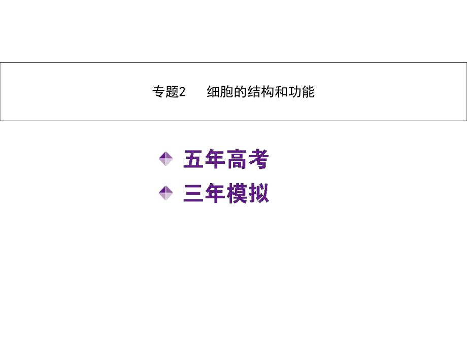 考生物二輪復(fù)習(xí) 專題2 細(xì)胞的結(jié)構(gòu)與功能課件_第1頁