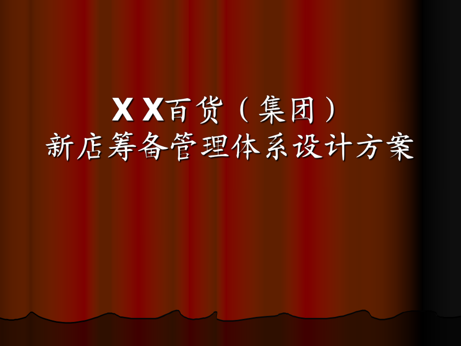 百貨公司新店筹备管理体系设计方案_第1页