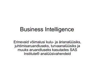 Business Intelligence w SAS