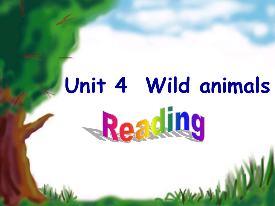 牛津初中英語課件Unit 4 Wild animals_第1頁