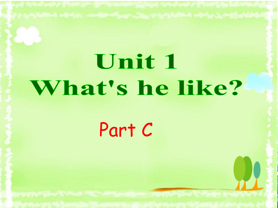 人教PEP版英語五年級上冊Unit 1What’s he likepart C story time ppt課件_第1頁