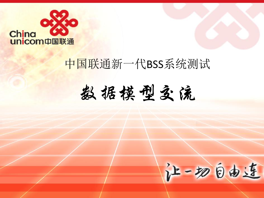 中国联通新一代BSS系统测试数据模型交流_第1页