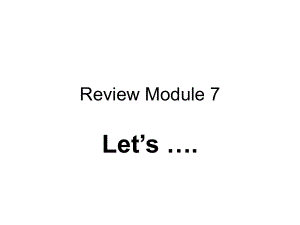 外研版英语一下Module7 Unit1 ReviewPPT课件