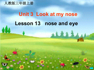 人教版精通英語三上Unit 3 Look at my noseppt課件5