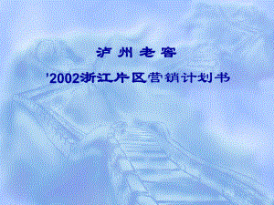 卢洲老窖2002浙江片区营销计划书