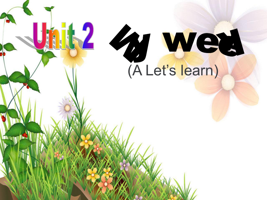 人教PEP版英語五年級上冊Unit 2My weekA Let’s learnppt課件_第1頁