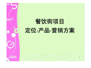 昌乐县餐饮街项目定位产品营销方案