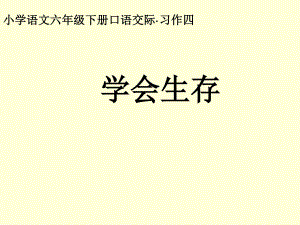 人教版語(yǔ)文六年級(jí)下冊(cè)口語(yǔ)交際 習(xí)作四PPT課件1