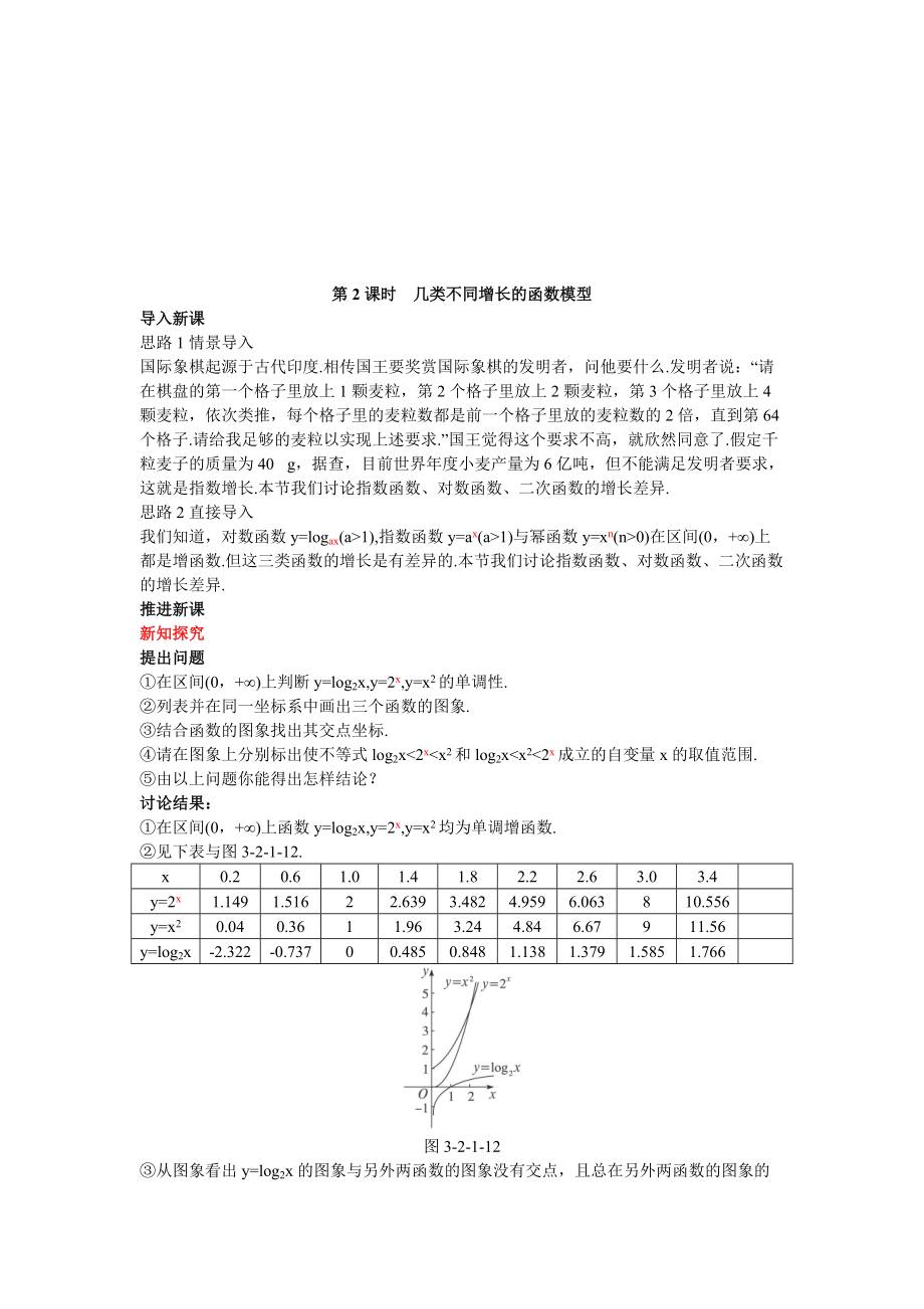 高中數(shù)學(xué) 人教A版 必修 優(yōu)秀教案 3示范教案21幾類不同增長的函數(shù)模型 第2課時(shí)合集_第1頁