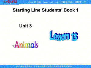 人教新起點英語一上Unit 3 Animals(lesson 13)ppt課件