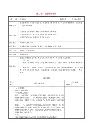 河南省中牟縣七年級(jí)道德與法治下冊 第一單元 青時(shí)光 第二課 青的心弦 第2框 青萌動(dòng)教案 新人教版