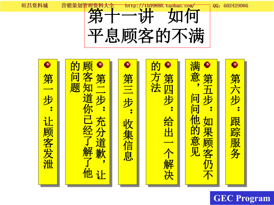 第11講 活學(xué)活用如何平息顧客的不滿_第1頁