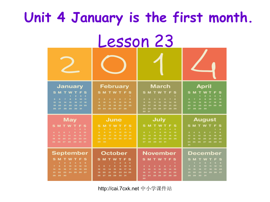 人教精通版英語六上Unit 4January is the first monthLesson 23ppt課件5_第1頁