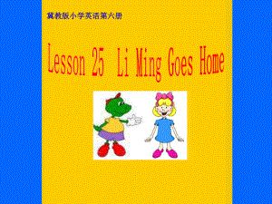 冀教版(一起)五上Lesson 25 Li Ming Goes Homeppt課件2