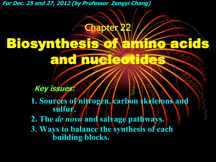 生物化學(xué)：chapter 22 biosynthesis of amino acids and nucleotides_第1頁