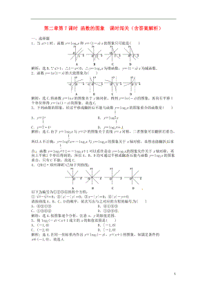 安徽專用高考數(shù)學(xué)總復(fù)習(xí) 第二章第7課時 函數(shù)的圖象 課時闖關(guān)含解析