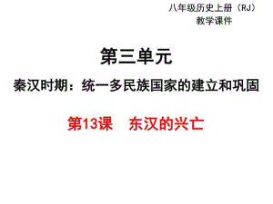 201人教版七年級(jí)歷史上冊(cè)教學(xué)課件第13課 東漢的興亡 (共23張