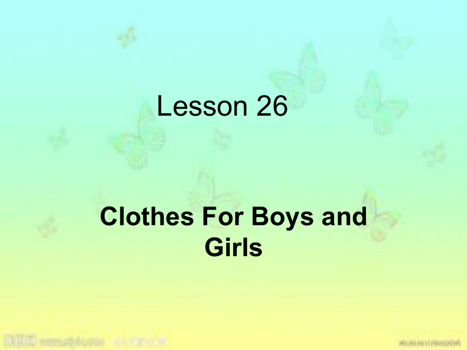 冀教版(一起)二上lesson 26 Clothes for boys and girlsppt課件_第1頁