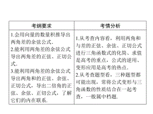 一輪復習課件 第3章 第5節(jié) 兩角和與差的正弦、余弦和正切公式