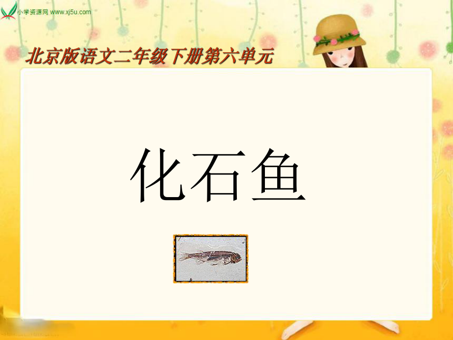 北京版二年级下册化石鱼课件_第1页