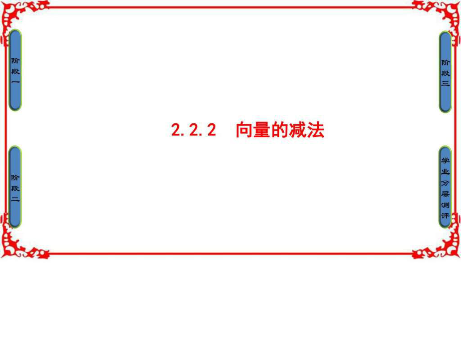 学高一数学苏教版必修42.2.2向量的减法_第1页