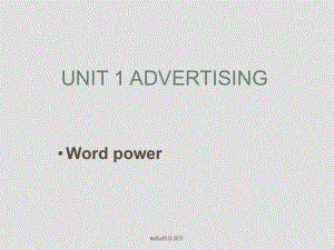 高中英語：Unit 1 Advertising 課件Word power（牛津譯林版必修4）