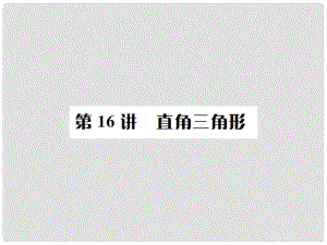 中考數(shù)學(xué)復(fù)習(xí) 第四單元 圖形的初步認(rèn)識(shí)與三角形 第16講 直角三角形課件