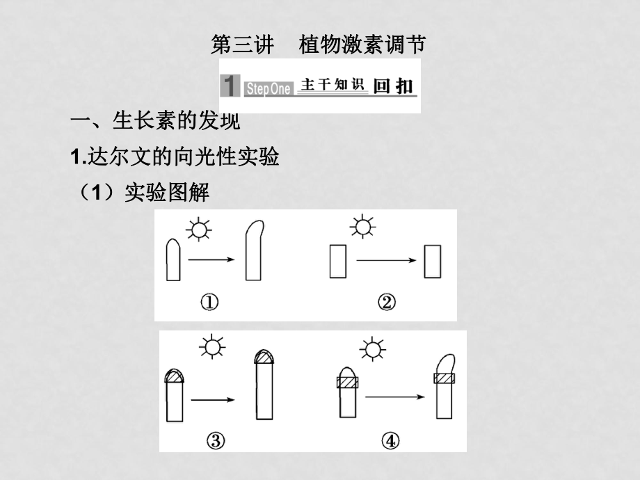 新課標高三生物高考二輪復習課件：第三講植物激素調(diào)節(jié)_第1頁