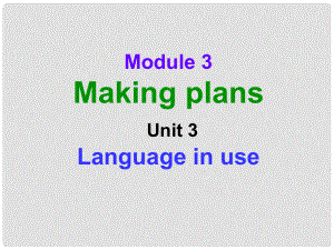 天津市濱海新區(qū)七年級(jí)英語(yǔ)下冊(cè) Module 3 Making plans Unit 3 Language in use課件1 （新版）外研版