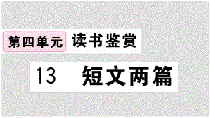 九年級語文下冊 第四單元 13 短文兩篇習(xí)題課件 新人教版2