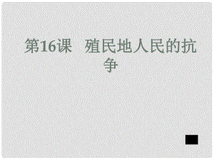 江蘇省如皋市白蒲鎮(zhèn)九年級歷史上冊 第五單元 殖民擴張與殖民地人民的抗爭 第16課 殖民地人民的抗爭課件 新人教版