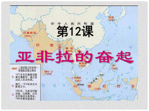 山東省郯城縣紅花鎮(zhèn)九年級歷史下冊 第六單元 亞非拉國家的獨立和振興 12《亞非拉的奮起》課件1 新人教版