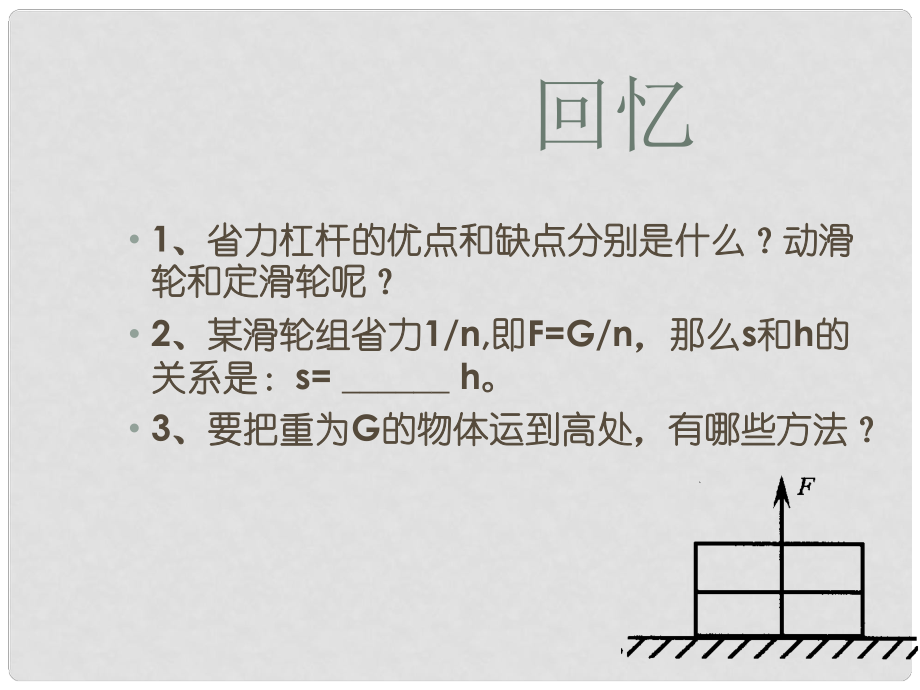 安徽省合肥市龍崗中學八年級物理 9.3《做功了嗎》課件_第1頁