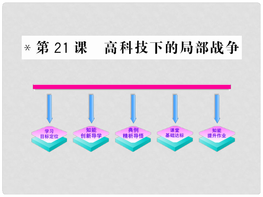 高考?xì)v史一輪復(fù)習(xí) 第21課《高科技下的局部戰(zhàn)爭》課件 岳麓版選修3_第1頁