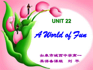 高一英語下Unit 22 A world of fun2課件