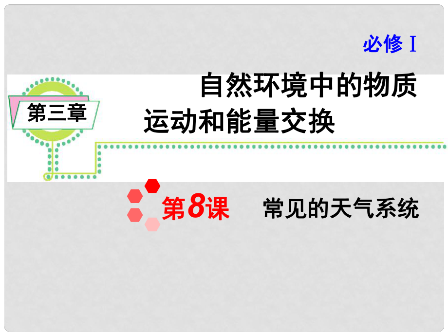 浙江省高考地理一輪復(fù)習(xí)導(dǎo)航 第3章第8課常見(jiàn)的天氣系統(tǒng)課件 新人教版必修1_第1頁(yè)